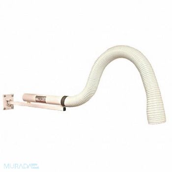 EXTRACT-ALL Fume Extr Arm 24 Hard Duct Swivel Wh, 4GJT4