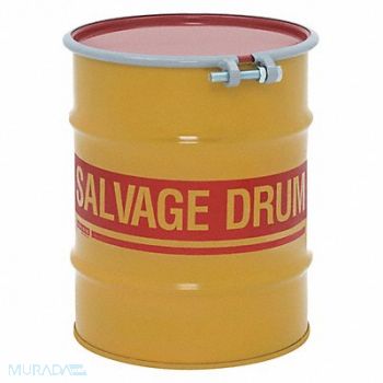 GRAINGER APPROVED Salvage Drum Yellow 20ga .9mm, 4GY33