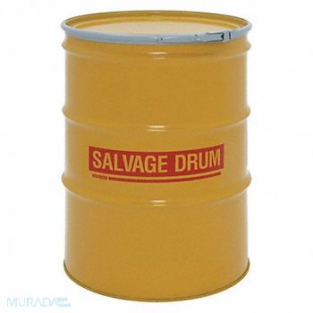 GRAINGER APPROVED Salvage Drum Yellow 18ga 1.2mm, 4GY36