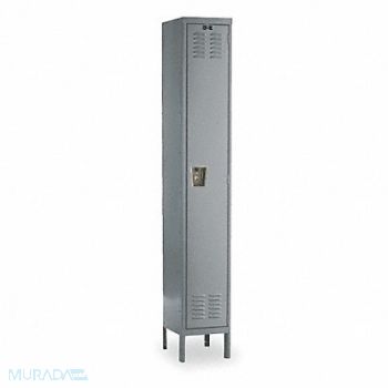 HALLOWELL G7189 Wardrobe Locker Lvrd 1 Wide 1 Tier Gray, 4HB11
