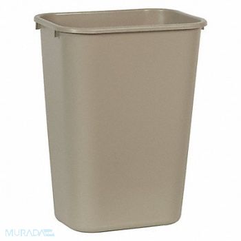 RUBBERMAID COMMERCIAL PRODUCTS Trash Can Rectangle 10-21/64 gal Beige, 4HC01