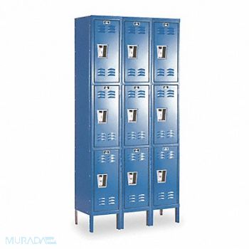 HALLOWELL G7219 Lckr 3x3Lckr Mrn Bl 78 x36 x12 Assm, 4HE14