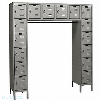 HALLOWELL G3804 Lckr 6x6Lckr Dark Gray 78 x72 x18 Assm, 4HE46