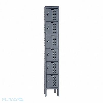 HALLOWELL Lckr 6x1Lckr DrkGray 78 x12 x12 UnAssm, 4VEJ7