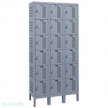 HALLOWELL Lckr 6x3Lckr DrkGray 78 x36 x12 UnAssm, 4VEJ8