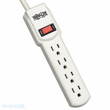 TRIPP LITE Surge Protector Strip 4 Outlet Gry, 4HHG4