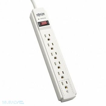 TRIPP LITE Surge Protector Strip 6 Outlet Gry, 4HHG6
