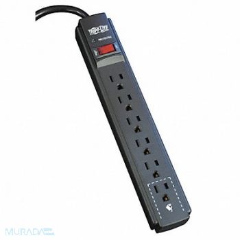 TRIPP LITE Surge Protector Strip 6 Outlet Blk, 4HHG7