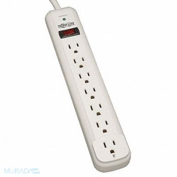 TRIPP LITE Surge Protector Strip 7 Outlet Wht, 4HHG8