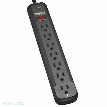 TRIPP LITE Surge Protector Strip 7 Outlet Blk, 4HHG9