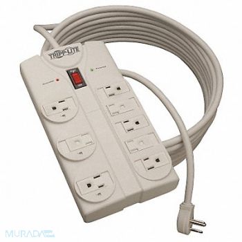 TRIPP LITE Surge Protector Strip 8 Outlet Wht, 4HHH2