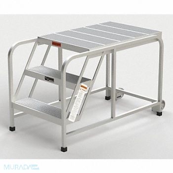 GRAINGER APPROVED Portable Wk Pltfrm Sngle Side Al 30 In H, 4HRA5