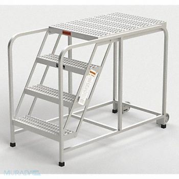 GRAINGER APPROVED Portable Wk Pltfrm Sngle Side Al 40 In H, 4HRC5