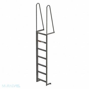 GRAINGER APPROVED Walk-Thru Dock Ladder 7 Steps 120 In, 4HRC8