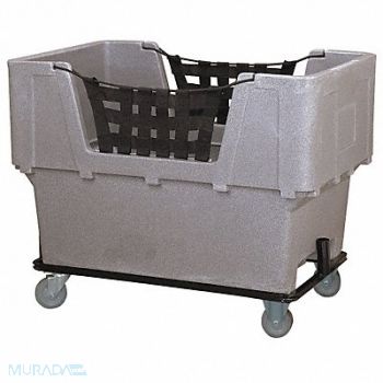 GRAINGER APPROVED Cube Truck LLDPE Gray 23.0 cu ft., 4HTF5
