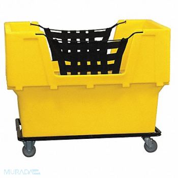 GRAINGER APPROVED Cube Truck LLDPE Yellow 23.0 cu ft., 4HTF8