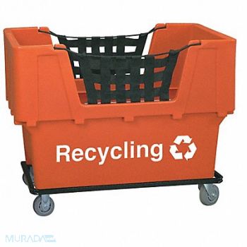 GRAINGER APPROVED Cube Truck LLDPE Orange 23.0 cu ft., 4HTG3