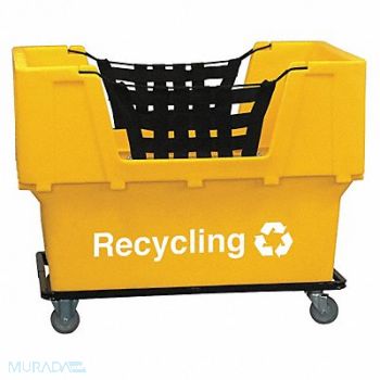 GRAINGER APPROVED Cube Truck LLDPE Yellow 23.0 cu ft., 4HTG4