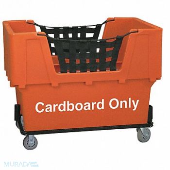 GRAINGER APPROVED Cube Truck LLDPE Orange 23.0 cu ft., 4HTG8