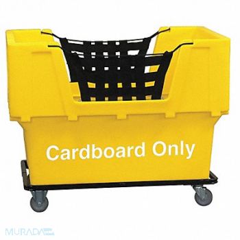 GRAINGER APPROVED Cube Truck LLDPE Yellow 23.0 cu ft., 4HTG9