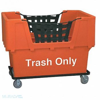 GRAINGER APPROVED Cube Truck LLDPE Orange 23.0 cu ft., 4HTH4