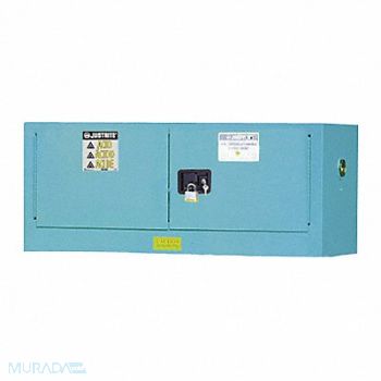 JUSTRITE Corrosive Safety Cabinet Blue 18 in H, 4HTY4