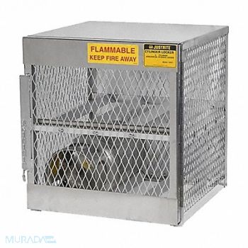 JUSTRITE Gas Cylinder Cabinet 30x32 Capacity 4, 4HTZ8