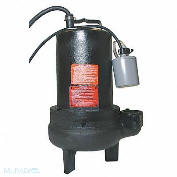 DAYTON 1-1/2 HP Sewage Ejector Pump 240VAC, 4HU86