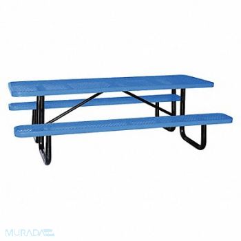 GRAINGER APPROVED Picnic Table 96 W x62 D Blue, 4HUR7
