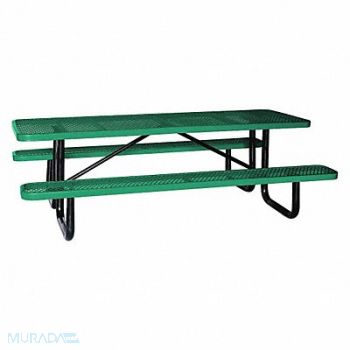 GRAINGER APPROVED Picnic Table 96 W x62 D Green, 4HUR8