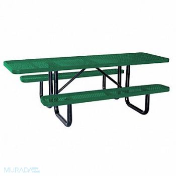 GRAINGER APPROVED ADA Picnic Table 96 W x62 D Green, 4HUT1