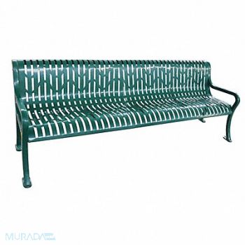 GRAINGER APPROVED Outdoor Bench 96-1/2 in L 33-1/4 in H, 4HUU1