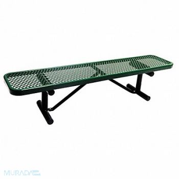 GRAINGER APPROVED E5612 Outdoor Bench 72 in L 16-3/8 in H Grn, 4HUU7