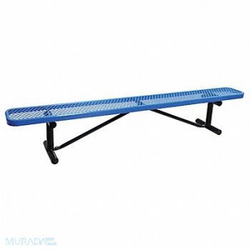 GRAINGER APPROVED E5613 Outdoor Bench 96 in L 16-3/8 in H BLU, 4HUU8
