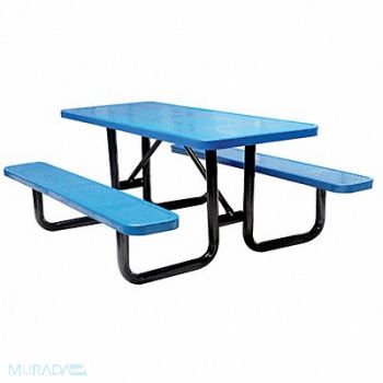 GRAINGER APPROVED E5618 Picnic Table 72 W x62 D Blue, 4HUV9