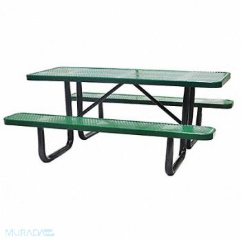 GRAINGER APPROVED E5618 Picnic Table 72 W x62 D Green, 4HUW1