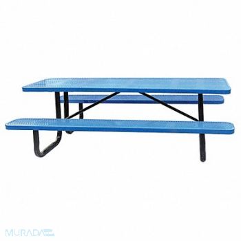GRAINGER APPROVED E5619 Picnic Table 96 W x62 D Blue, 4HUW2