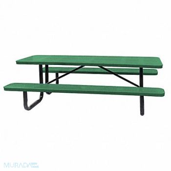 GRAINGER APPROVED E5619 Picnic Table 96 W x62 D Green, 4HUW3