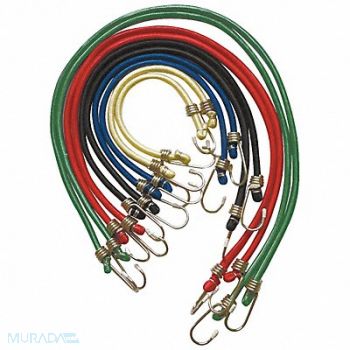 GRAINGER APPROVED Bungee Cord Assortment PK10, 4HXF7