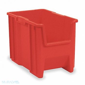AKRO-MILS F8813 Stacking Bin Red Plastic 12 1/2 in, 4HY37