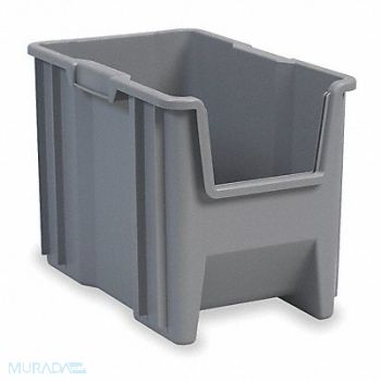 AKRO-MILS F8813 Stacking Bin Gray Plastic 12 1/2 in, 4HY41