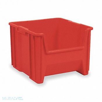 AKRO-MILS F8826 Stacking Bin Red Plastic 12 1/2 in, 4HY43
