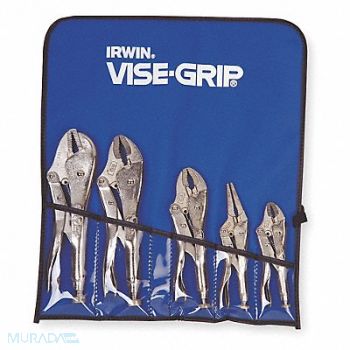 IRWIN VISE-GRIP Locking Plier Sets Plain Grip 5 Pcs, 4JA66