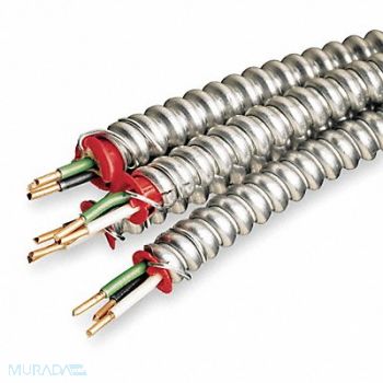 AFC MC CABLES Armored Cbl 2 w/Grd 14AWG MC Lite 250ft, 4JC34