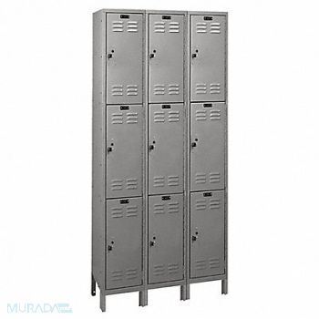 GRAINGER APPROVED Lckr 3x3Lckr Drk Gry 78 x36 x18 UnAssm, 4VFH1