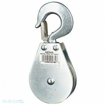 GRAINGER APPROVED Pulley Block Swivel Hook 685 lb., 4JX75