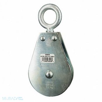 GRAINGER APPROVED Pulley Block Swivel Eye 1550 lb., 4JX80
