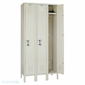 LYON Wardrobe Lockr Lvrd 3 Wide 1 Tier Putty, 4JXE6