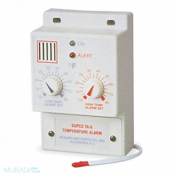 SUPCO Temperature Alarm -10 to 80F 120VAC, 4JZ60