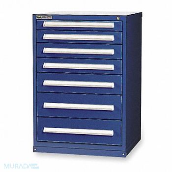 VIDMAR ModDrwrCab 44 x30 x28 Dark Blue 7Drwr, 4KC74